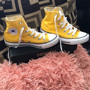 RARE Yellow High Top Converse